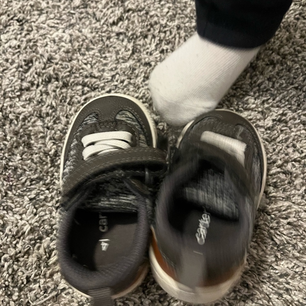 Carter's Black and Gray Kids Sneakers